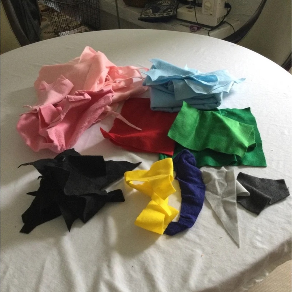 Colorful felt Scraps Bundle
